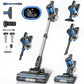 Cordless Vacuum Cleaner, 8 In 1 Powerful Suction Lightweight Vacuum Cleaner For Home, Led Display, 3 Suction Modes, 55Kpa Powerful Suction，45mins Detachable Battery Vacuum For Hard Floor Carpet Pet Hair