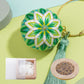 Fun Resin Keychain Blue and White Modern Style W273-LX [Blue and White] key chain-flowers core + gift box