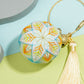 Fun Resin Keychain Blue and White Modern Style W274 [Maple Leaf] Keychain