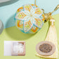 Fun Resin Keychain Blue and White Modern Style W274-LX [maple leaf] key chain-flowers core + gift box