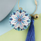 Fun Resin Keychain Blue and White Modern Style W277 [Purple Blue] Keychain
