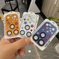 Yixi Camera Lens Protector iPhone 18 Pro Max Frosted Al Diamond orange iPhone 18PROMAX