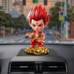 Nezha Bobblehead Car Dashboard Ornament Resin Nezha [red hair]