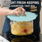 Food-Grade Silicone Stretchable Sealing Lids Set of 5 – Leak-Proof Reusable Covers for Bowls, Cups, Plates & Pots, BPA-Free, Heat Resistant to 230°C, Airtight Kitchen Freshness Keepers in Pastel Colors with Flower Knob (Blue)