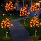 Solar Maple Leaf Branch Lights with 20 Warm LEDs, 8 Lighting Modes & IP65 Waterproof, Auto On/Off Garden Pathway Decor for Fall Harvest and Halloween Ambiance (1PCS, Pumpkin-Small  Maple)