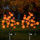 Solar Maple Leaf Branch Lights with 20 Warm LEDs, 8 Lighting Modes & IP65 Waterproof, Auto On/Off Garden Pathway Decor for Fall Harvest and Halloween Ambiance (1PCS, Pumpkin-Small  Maple)