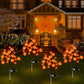 Solar Maple Leaf Branch Lights with 20 Warm LEDs, 8 Lighting Modes & IP65 Waterproof, Auto On/Off Garden Pathway Decor for Fall Harvest and Halloween Ambiance (3PCS, Pumpkin-Small  Maple)