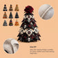 Spooky DIY Felt Halloween Tree Kit – Create a Whimsical Holiday Centerpiece with Pre-Cut Fabric, Plush Fill, and Adorable Ghostly Charms for Mantel, Desk, or Shelf Décor. (Red Rose)