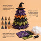 Spooky DIY Felt Halloween Tree Kit – Create a Whimsical Holiday Centerpiece with Pre-Cut Fabric, Plush Fill, and Adorable Ghostly Charms for Mantel, Desk, or Shelf Décor. (Red Rose)