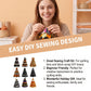 Spooky DIY Felt Halloween Tree Kit – Create a Whimsical Holiday Centerpiece with Pre-Cut Fabric, Plush Fill, and Adorable Ghostly Charms for Mantel, Desk, or Shelf Décor. (Ghost & Moon)