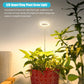 Full Spectrum LED Plant Grow Light with Telescopic Stand, Angel Ring Design, Dimmable Timer & Multi-Mode for Indoor Potted Plants, Succulents, and Home Desktop Decor (2PCS, Red Blue Warm Light（Black+Black Base))