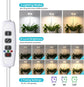 Full Spectrum LED Plant Grow Light with Telescopic Stand, Angel Ring Design, Dimmable Timer & Multi-Mode for Indoor Potted Plants, Succulents, and Home Desktop Decor (3PCS, Red Blue Light（Black+Black Base）)