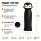 Unleash Some Bite-Sized Kitchen Fun with This Vampire Garlic Peeler – A Quirky Halloween-Inspired Silicone Tube That Effortlessly Strips Cloves in Seconds, Perfect for Home Cooks, Party Prep, and Gift-Giving to Garlic Lovers with a Dark Sense of Humor (Bl