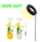 Angel Halo Ring LED Plant Grow Light, Full Spectrum Warm White & Red Blue for Succulents, Flowers, Adjustable Height and Angle, USB Powered Stake Lamp for Indoor Potted Plants (2PCS, Red Blue Warm Light  (Black))