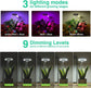 Angel Halo Ring LED Plant Grow Light, Full Spectrum Warm White & Red Blue for Succulents, Flowers, Adjustable Height and Angle, USB Powered Stake Lamp for Indoor Potted Plants (3PCS, Red Blue Warm Light  (White))