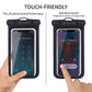 Universal Waterproof Phone Pouch IPX8 Underwater Dry Bag with Touchscreen Compatible Transparent Window and Detachable Lanyard for Beach Swimming Snorkeling Rainy Day Outdoor Adventures (Transparent)