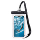Universal Waterproof Phone Pouch IPX8 Underwater Dry Bag with Touchscreen Compatible Transparent Window and Detachable Lanyard for Beach Swimming Snorkeling Rainy Day Outdoor Adventures (White)