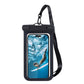 Universal Waterproof Phone Pouch IPX8 Underwater Dry Bag with Touchscreen Compatible Transparent Window and Detachable Lanyard for Beach Swimming Snorkeling Rainy Day Outdoor Adventures (White)