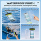 Waterproof Phone Pouch with Adjustable Lanyard, Touch-Sensitive Transparent Dry Bag for Swimming, Diving, Surfing, Hot Springs and Water Park Activities, Fits Most Smartphones (Black)