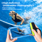Waterproof Phone Pouch with Adjustable Lanyard, Touch-Sensitive Transparent Dry Bag for Swimming, Diving, Surfing, Hot Springs and Water Park Activities, Fits Most Smartphones (Black&Green)