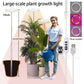 Versatile Floor Plant Grow Light with Full Spectrum LED Ring, Telescopic Stake, 3 Color Modes, 10-Level Brightness, and 3/9/12H Timer, Perfect for Indoor Potted Plants, Flowers, Succulents, Herbs, and Vegetables – USB Powered (Black, 2PCS)
