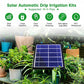 Solar-Powered Automatic Drip Irrigation Kit with 180° Adjustable Stake, 15m Watering Hose for Up to 15 Potted Plants—Ideal for Balcony, Patio, Greenhouse, and Outdoor Garden Auto-Watering While You&
