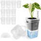 Self-Watering Double-Layer Square Planter Set for Effortless Plant Propagation and Succulent Display – Features a Transparent Reservoir with Measurement Marks and a Semi-Transparent Inner Pot to Monitor Root Growth and Water Level (2", 8PCS)