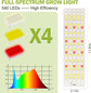 Indoor Full Spectrum LED Plant Grow Light Panel with Smart Timer – Adjustable Brightness, 3 Lighting Modes, and Auto On/Off for Seedlings, Succulents, Herbs, and Potted Plants in Shelves, Racks, or Cabinets (30×8 Triple Heads + Adapter)