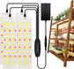 Indoor Full Spectrum LED Plant Grow Light Panel with Smart Timer – Adjustable Brightness, 3 Lighting Modes, and Auto On/Off for Seedlings, Succulents, Herbs, and Potted Plants in Shelves, Racks, or Cabinets (30×8 Dual Heads + Adapter)