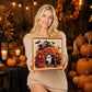 Diamond Art Castle DIY Kit for Halloween, Autumn & Wall Decor, Beginners & Adults (Red and Black)