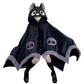 Cozy Bat Hooded Cloak Blanket for Halloween Costumes, Lounge, and Themed Events (black)