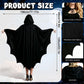 Spooky Bat Cloak for Halloween, Cosplay, Costume Parties and Themed Events (black)