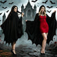Spooky Bat Cloak for Halloween, Cosplay, Costume Parties and Themed Events (black)
