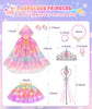 Girls Princess Role Play Set for Birthday Parties, Tea Time, Dress-Up Games & Performances (Pink)