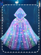 Light-up Princess Dress-Up Set for Girls, Ideal for Parties, Play & Special Occasions (Blue-Purple)
