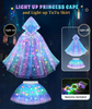Light-up Princess Dress-Up Set for Girls, Ideal for Parties, Play & Special Occasions (Blue-Purple)