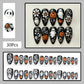 30Pcs Press-On Nails for Halloween, Salon-Grade DIY Fake Nails for Women’s Holiday Nail Art (Black)