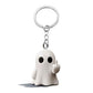 Fun Ghost Keychain for Halloween, Cute Bag Charm and Key Accessory for Holiday & Daily Use (white)
