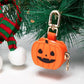 Cute Halloween Pumpkin & Spider Web Keychain Pouches For Bags & Backpacks (Orange)