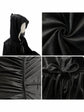 Black Velvet Cape Hooded Cape Cosplay Cape Halloween Costume Cape Party Cape - Black - Size S