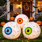 Giant Inflatable Eyeball Lights Halloween Party Decor Spooky Inflatable - Yellow - Size 60cm