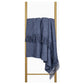 Oxford Throw - Merino Wool Blend - Navy