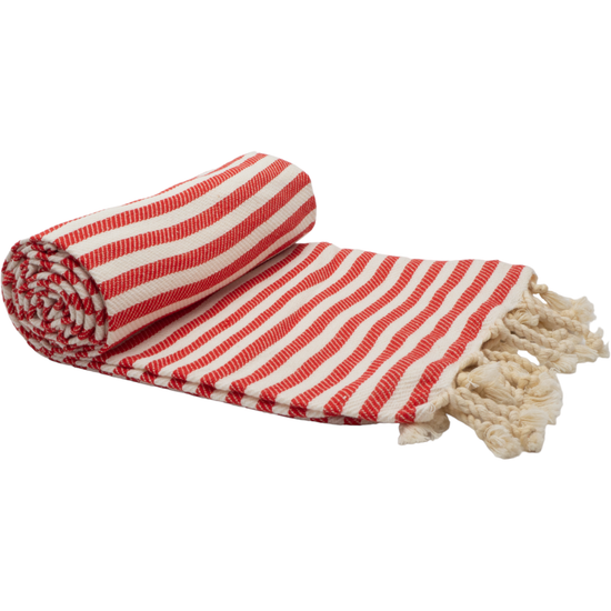 PORTSEA TURKISH COTTON TOWEL - CHERRY