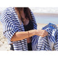 PORTSEA TURKISH COTTON TOWEL - NAVY