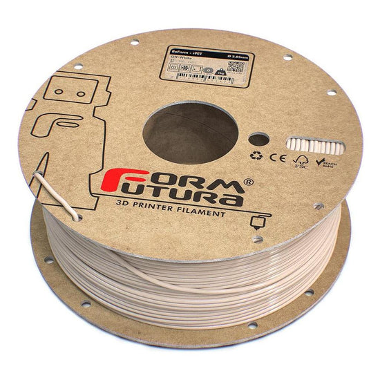 Glass feel recycled PETG Filament ReForm - rPET 2.85mm 1000 gram Off-White 3D Printer Filament