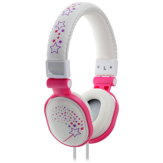 Moki Sparkles White soft cushioned headphone