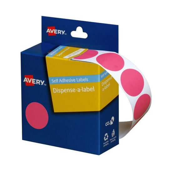 AVERY Display 24mm Pink Dot Pack of 500