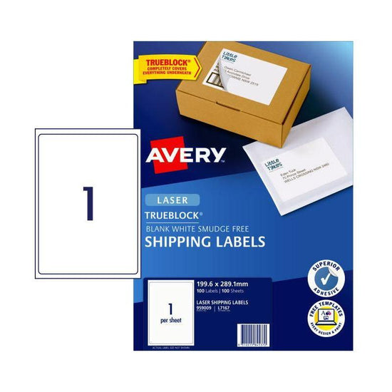 AVERY Laser Label L7167 1Up Pack of 100