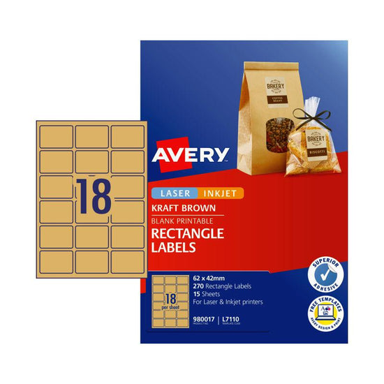 AVERY Label Rect Brn L7110 Pack of 270