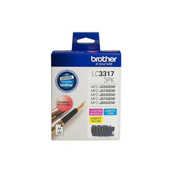 BROTHER LC-3317 Colour Value Pack 1XCyan 1X Magenta 1X Yellow